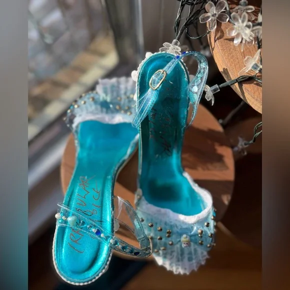 Custom, One~of~a~Kind, Handmade Princess Themed Slingback Sandal, Size 9/40 - Picture 9 of 17